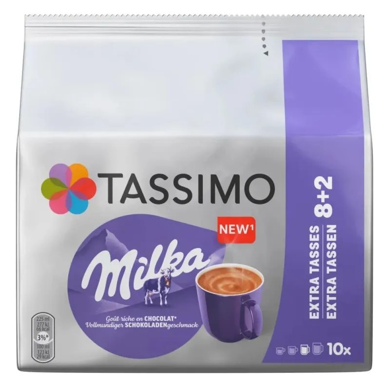 Chocolate Milka 8+2 Tdisc para el sistema de capsulas Tassimo Tassimo