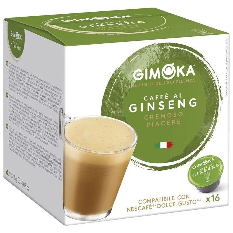 Café al Ginseng Gimoka , Dolce Gusto compatibles 16 cápsulas Gimoka Italia