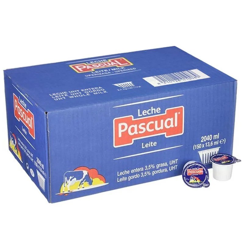 Leche Pascual caja de 150 monodosis de 13,6 ml. Pascual