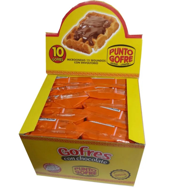 10 Gofres con chocolate - envasados individualmente | Punto Gofre