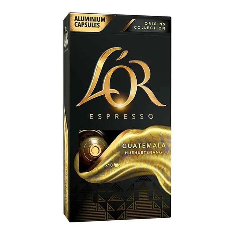 BORRAR Guatemala L'OR, 10 Cápsulas aluminio compatible NESPRESSO L'Or Espresso