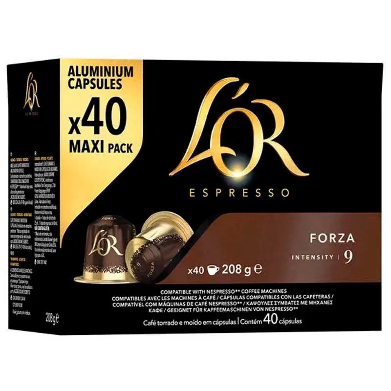 Forza L'or  40 Cápsulas Maxi Pack compatibles Nespresso L'Or Espresso