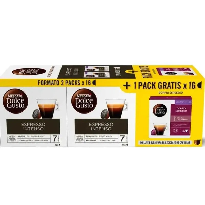 2 Espresso Intenso mas una caja de Doppio de regalo Dolce Gusto Dolce Gusto