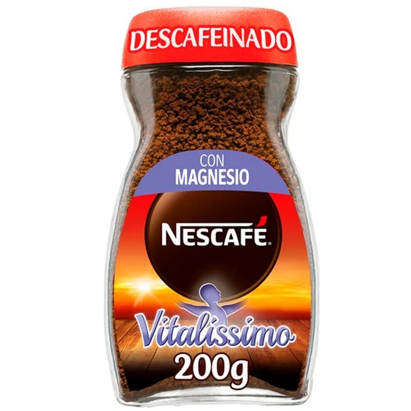 Nescafé Vitalíssimo Descafeinado Café Soluble Tarro 200 gr con magnesio Nescafe