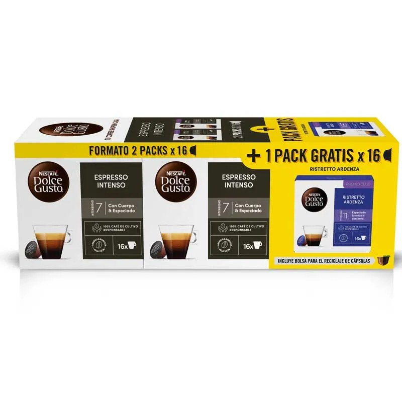 2 Espresso Intenso mas una caja de Ardenza de regalo Dolce Gusto Dolce Gusto