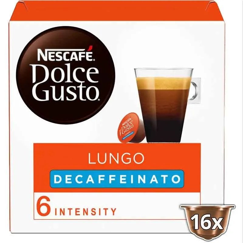 Descafeinado Café Lungo de Dolce Gusto, 16 cápsulas Dolce Gusto