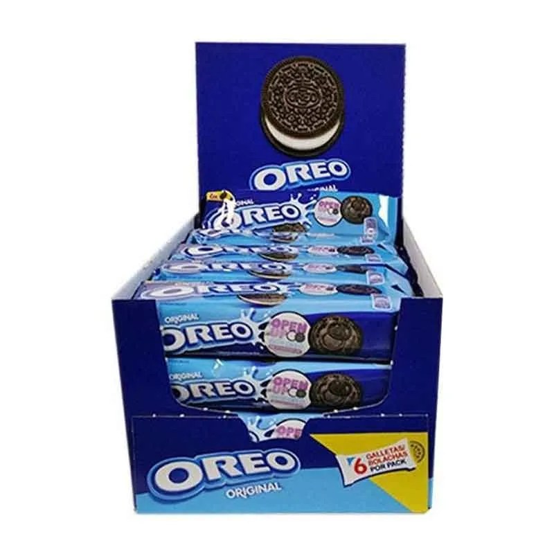 Galletas Oreo clásicas. Caja de 20 paquetes de 6 galletas cada uno. Formato ahorro. Vending Mogort